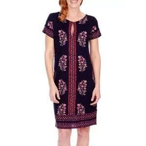 Lucky Brand Floral Printed Tee Dress Size Small